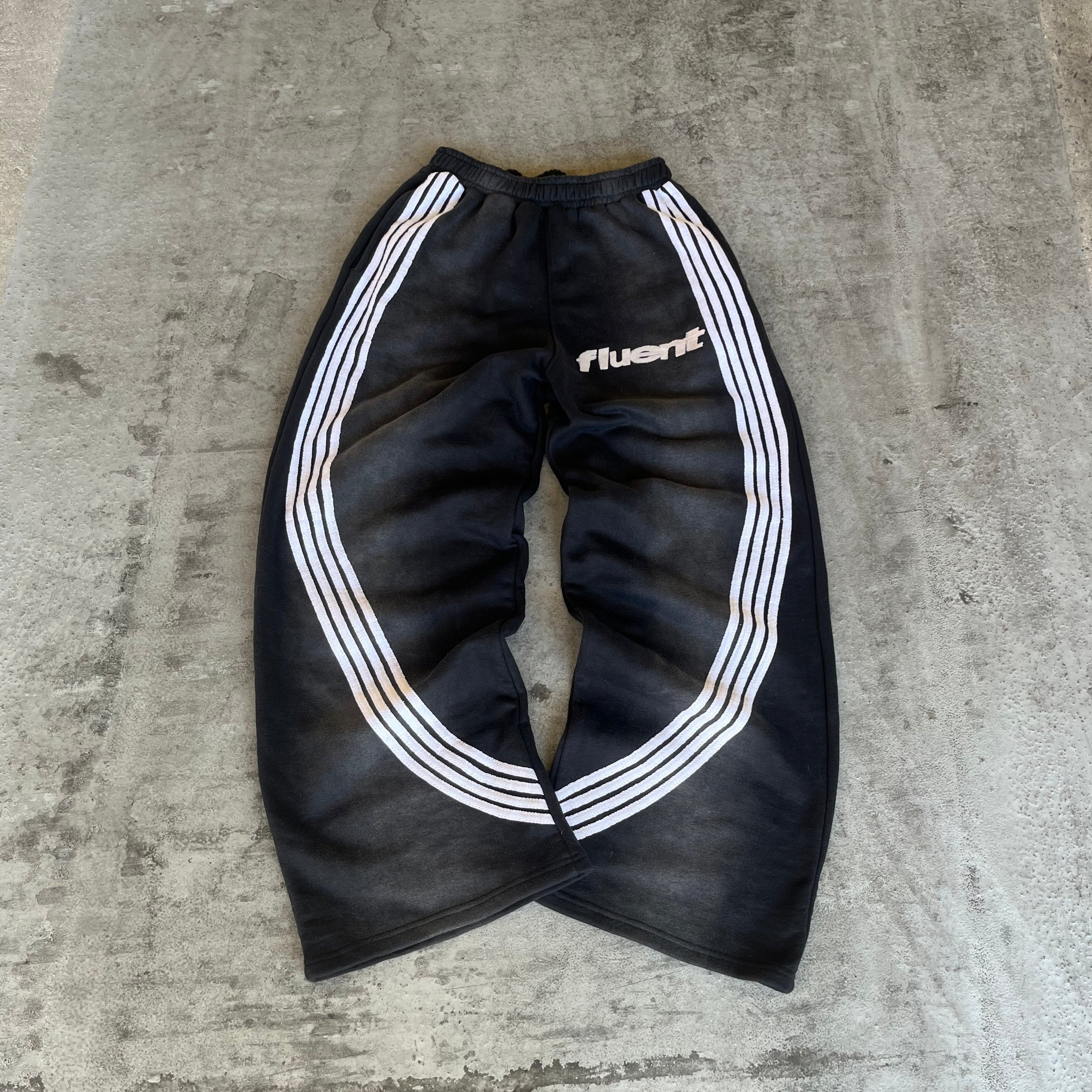 Striped sweatpants sales