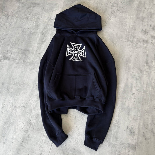 Fluent Cross Hoodie Navy