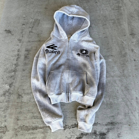 Crested Hoodie Grey